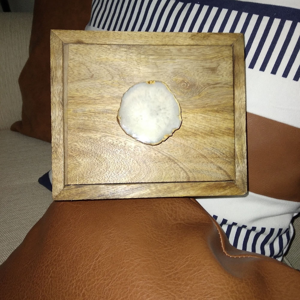 Pier 1 Jewelry Storage Box with Jeweled Handle